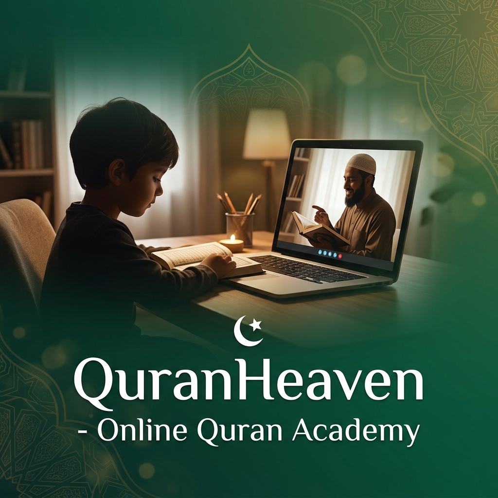 Young Muslim teenager peacefully reading the Holy Quran and building Islamic identity